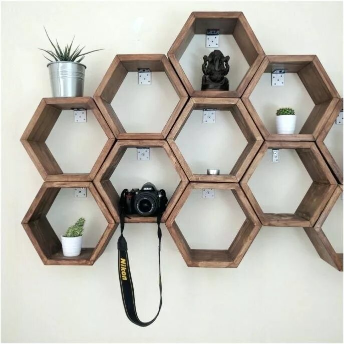 Полки соты в интерьере кухни фото hexagon-wall-shelves-medium-size-of-shelves-hexagon-shelves-mind-blowing-set-dec