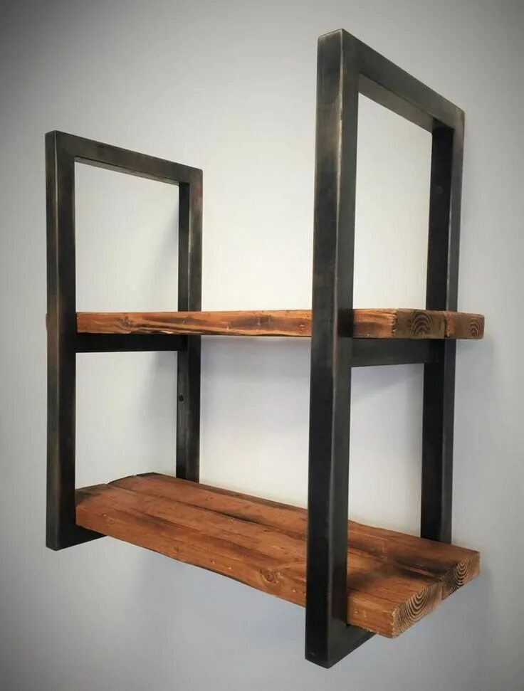 Полки стиль лофт деревянные металлические #woodenshelves #woodenshelf #shelfdesign #shelfideas #↗ #100 #Best ↗ 100 Best Ch