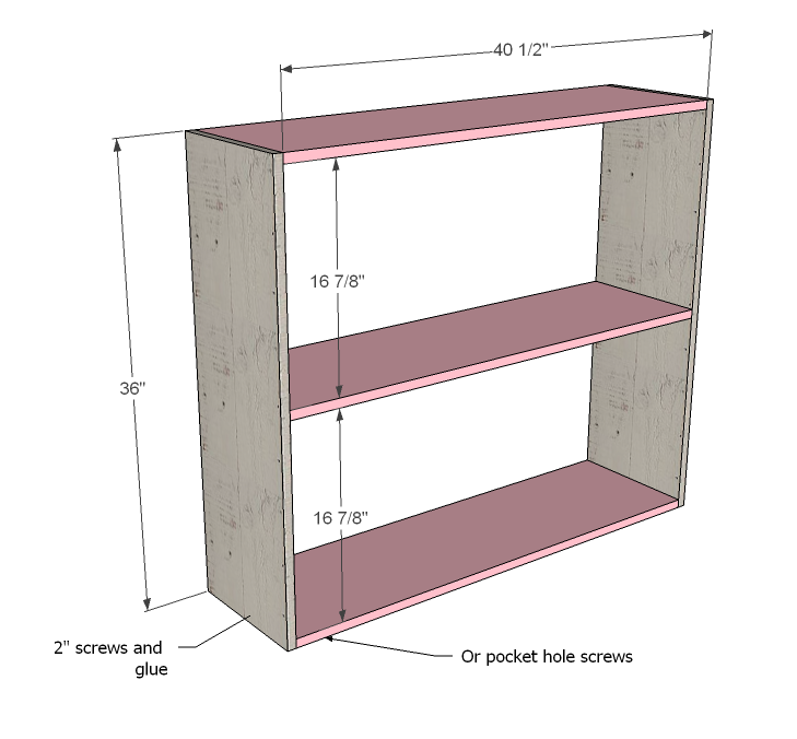 Полки своими руками чертежи General Store Cubbies Ana White