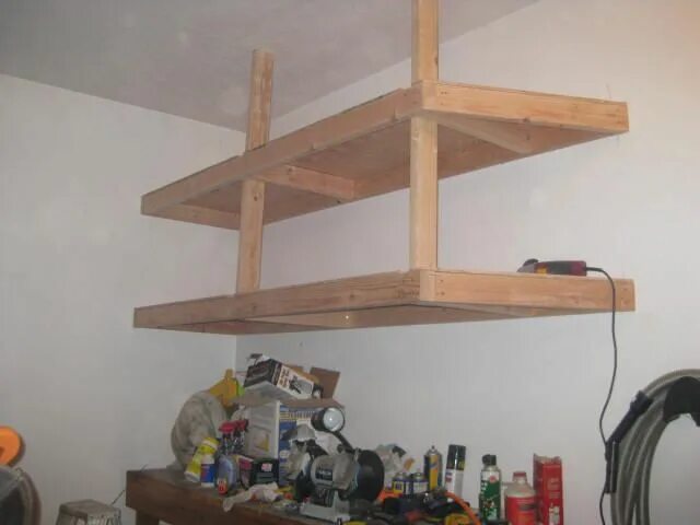 Полки своими руками в домашних условиях Building-garage-shelves Attic flooring, Garage lighting ideas diy, Attic remodel