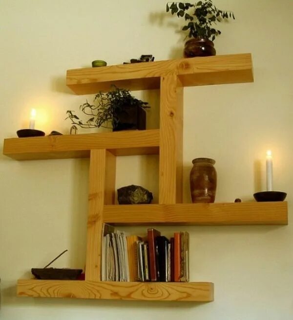 Полки своими руками в домашних условиях Wooden shelves for walls Wood wall shelf, Wooden shelves, Wooden wall shelves