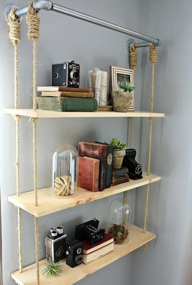 Полки своими руками в домашних условиях How to Build Your Own Wood Shelves ehow.com Diy wood shelves, Diy hanging shelve