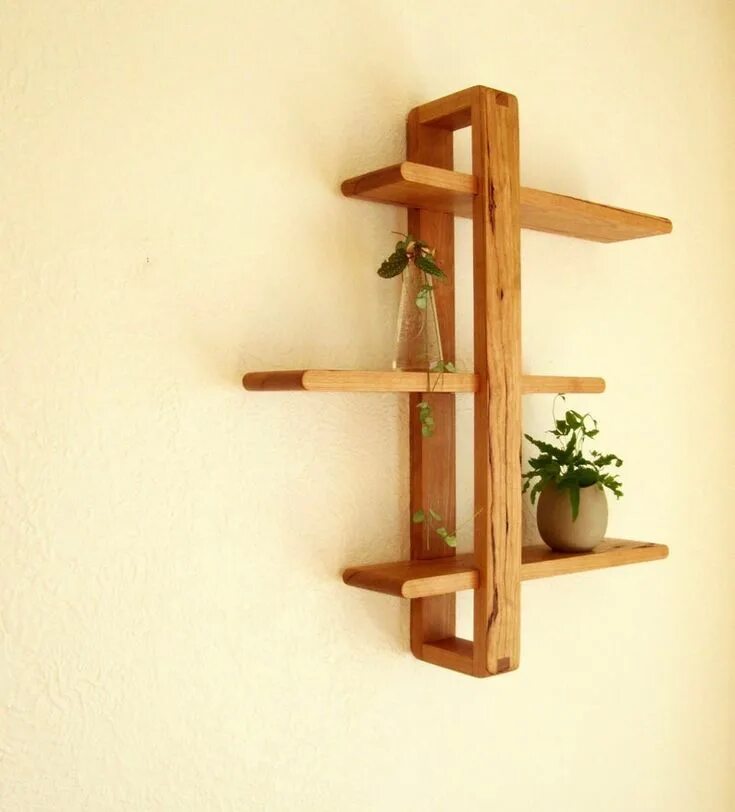 Полки своими руками в домашних условиях Cherry Shift Shelf the Original Wall Shelves for Plants, Books, Photos. Solid Ch