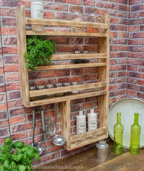 Полки в беседке фото Spice rack made of old wood with lots of space! Dimensions: height 90 cm, width 