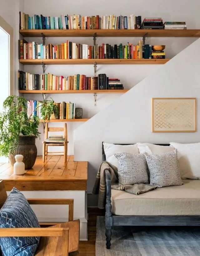 Полки в интерьере дома Home Decor - 35+ Home Design and Decoration Ideas For Reading Nook Scaffali sogg