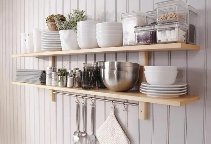 Полки в интерьере кухни 25 small kitchen storage ideas Small kitchen storage, Kitchen jars storage, Smal