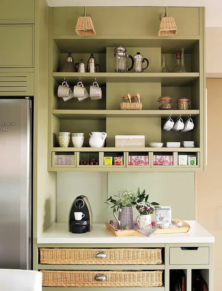 Полки в кухонном гарнитуре фото 15 Clever Storage Ideas for Silverware and Utensils Kitchen storage, Dining room