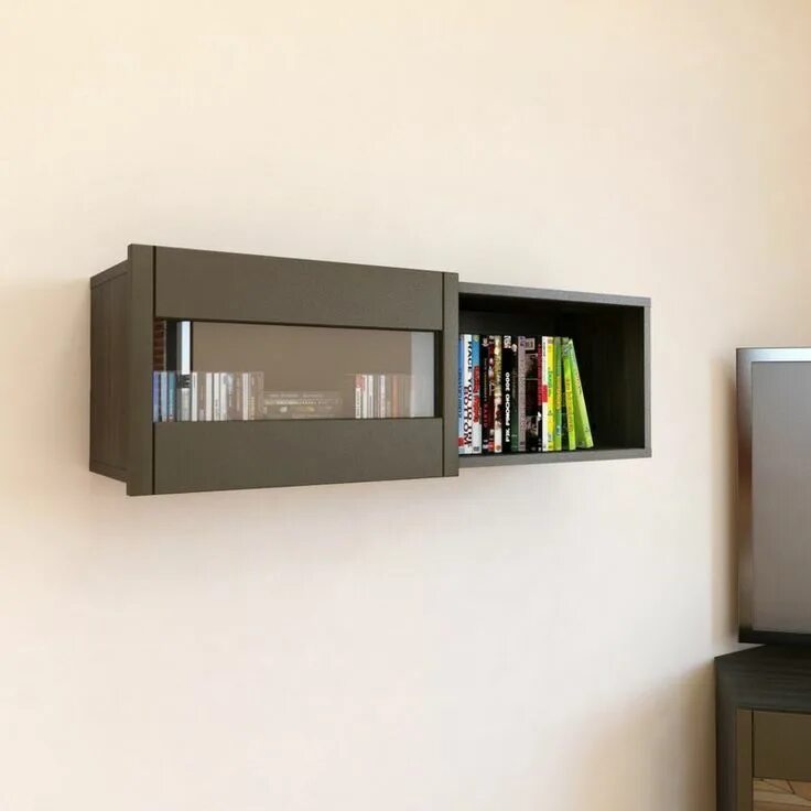 Полки закрытые фото The wall shelf with sliding door adds the final touch to your room setting. Comb