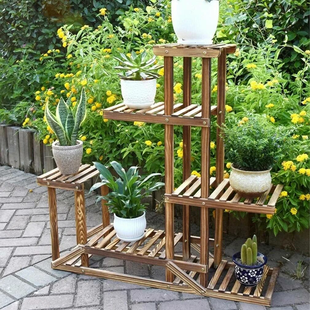 Полку для дачи своими руками 27 Easy Ways To Spruce Up Your Backyard Plant stand indoor, Planting flowers, Ti