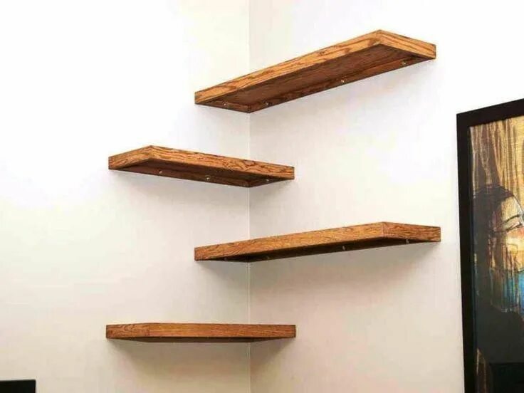 Полку на стену своими руками фото DIY Floating Shelves Ideas #shelf #shelvesinbedroom Diy hanging shelves, Bookshe