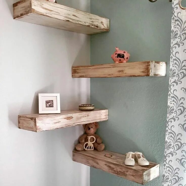 Полку своими руками фото 19 Elegant and Functional DIY Corner Shelves that will Improve your Space Diy ha