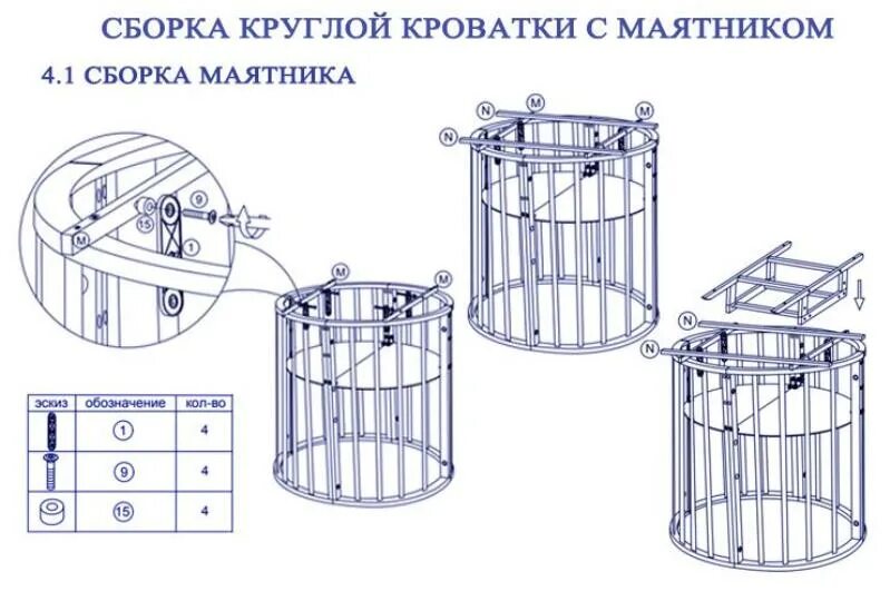 Полная инструкция по сборке круглой кроватки Картинки КАК СОБРАТЬ КРУГЛУЮ ДЕТСКУЮ КРОВАТКУ