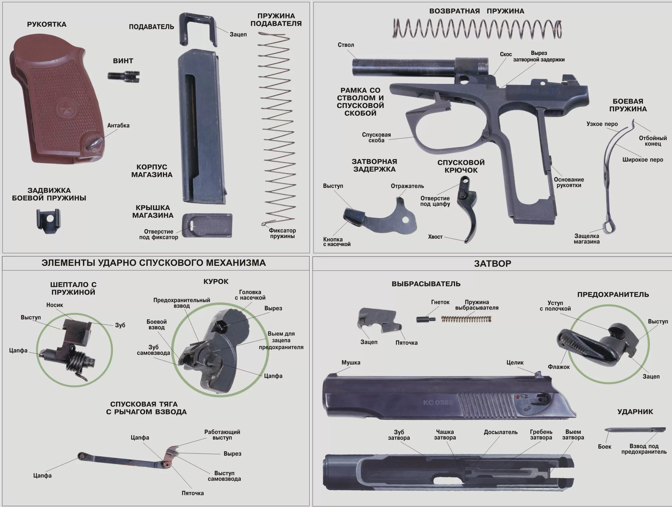 Полная разборка пистолета макарова порядок Пистолет Макарова / ПМ. Обзор, фото, видео, характеристики.