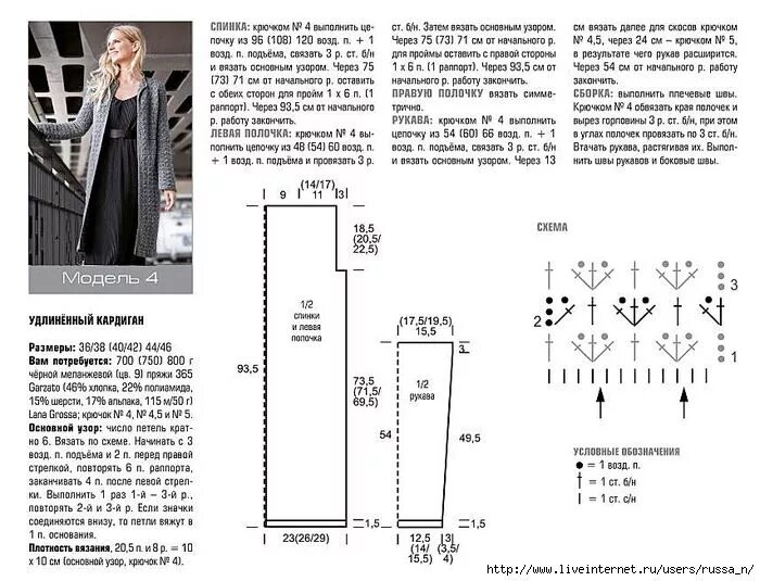 Полная схема вязания кардигана спицами Кардиган, Крючки, Вязание