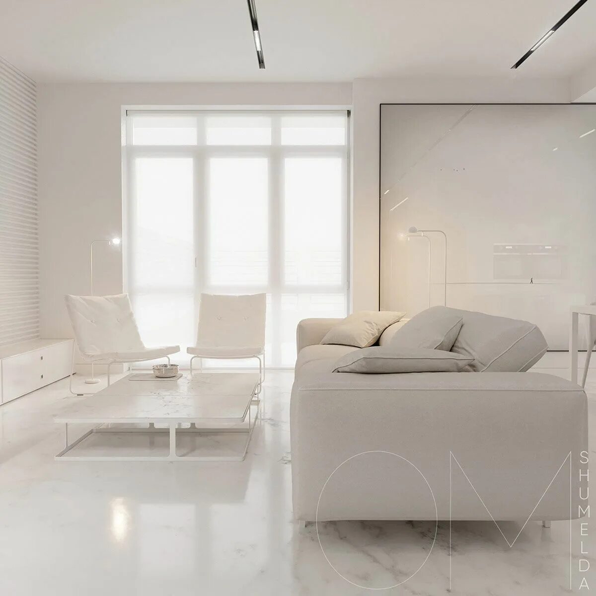 Полностью белый интерьер 2 Minimalist Style White Interiors To Put The Mind At Peace White interior, Whit