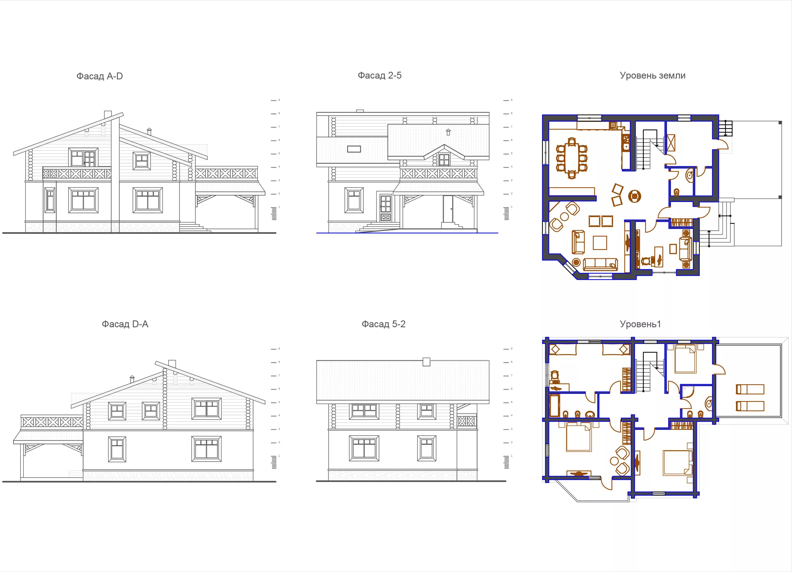 Полные проекты домов шале с чертежами бесплатно Вилла Шале, чертеж AutoCAD - Art-Grea: DWG чертежи бесплатно, проекты, файлы