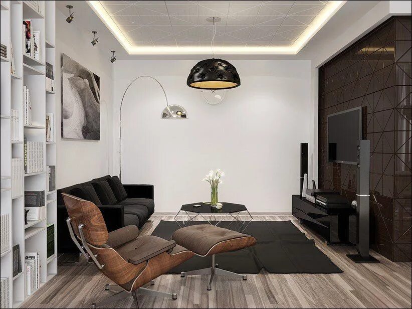 Полный дизайн квартиры Квартира - студия. Архитектурный журнал ADCity Minimalist apartment interior, Mo