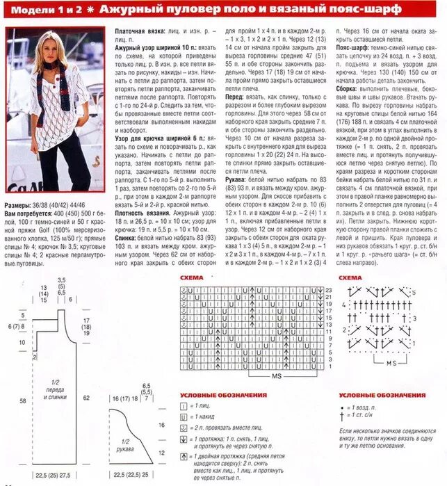 Поло спицами описание схемы вязания Поло вязать спицами