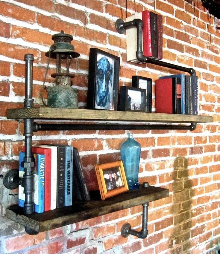 Полочка на стену в стиле лофт 36 Creative Bookshelves With Unexpected Design - Decoholic Creative bookshelves,