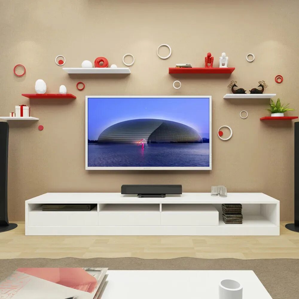 floating tv media stand #designfloatingtvstand Wall mounted tv console, Floating