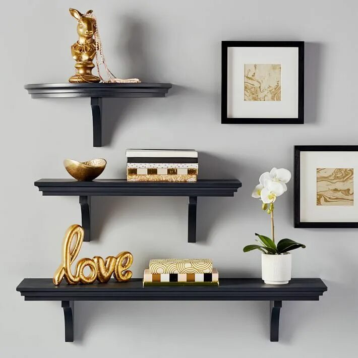 Полочки на стену для декора The Emily & Meritt Simple Shelves Bedroom decor, Decor, Living room decor