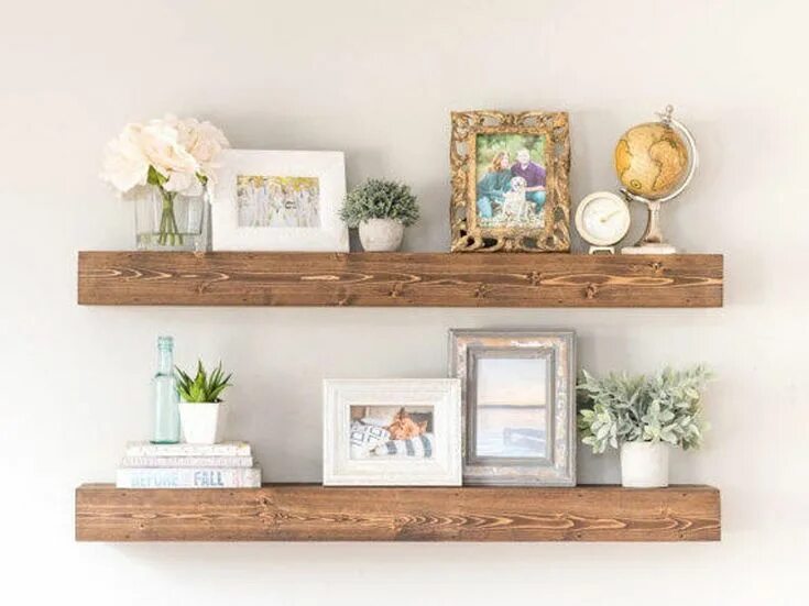 Полочки на стену для декора Floating Shelves, Floating Shelf, Black Floating Shelves, Wide Floating Shelves,