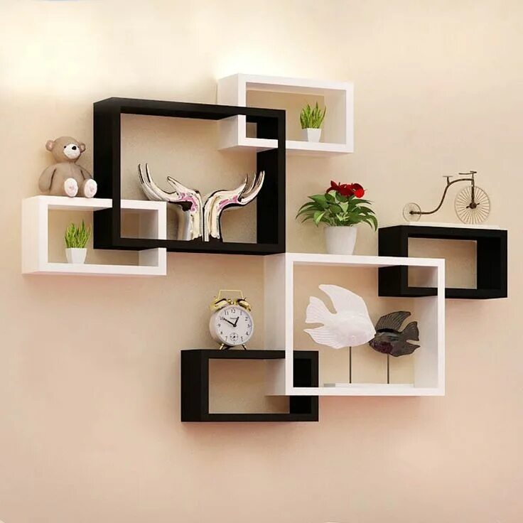 4 Piece Floating Shelf Interieur, Wandplank, Roomdivider