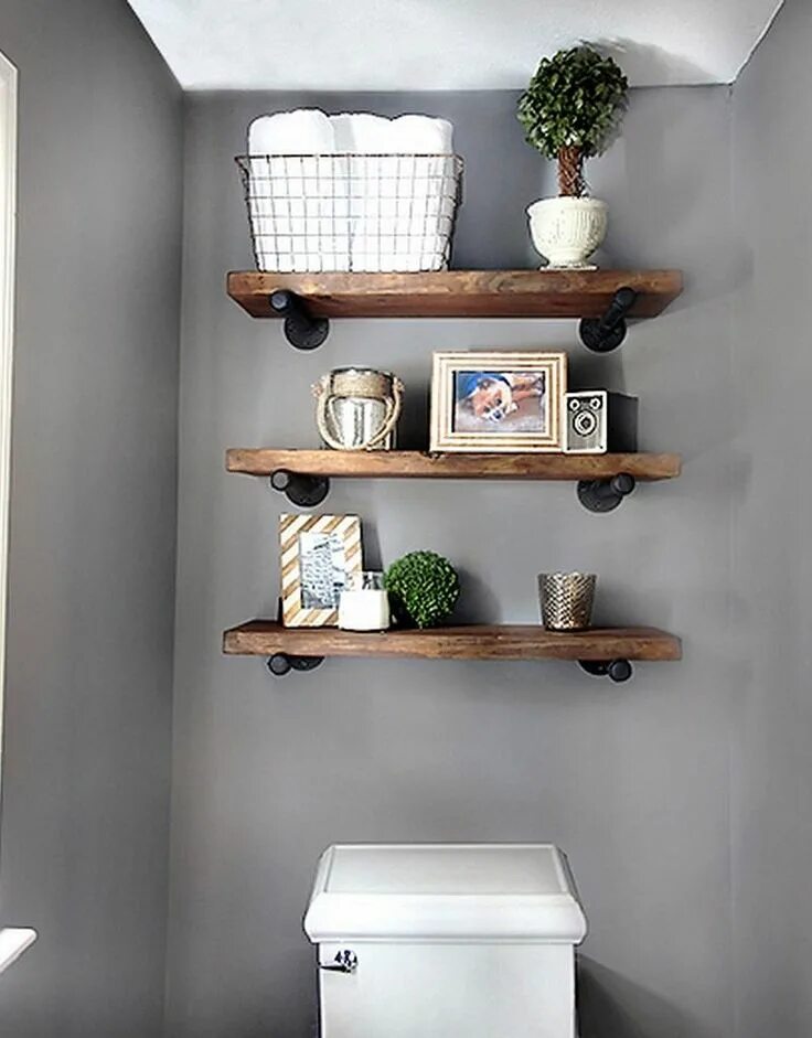 Полочки в туалет на стену фото DIY para baldas de madera Decoración de unas, Decoracion de baños pequeños, Deco