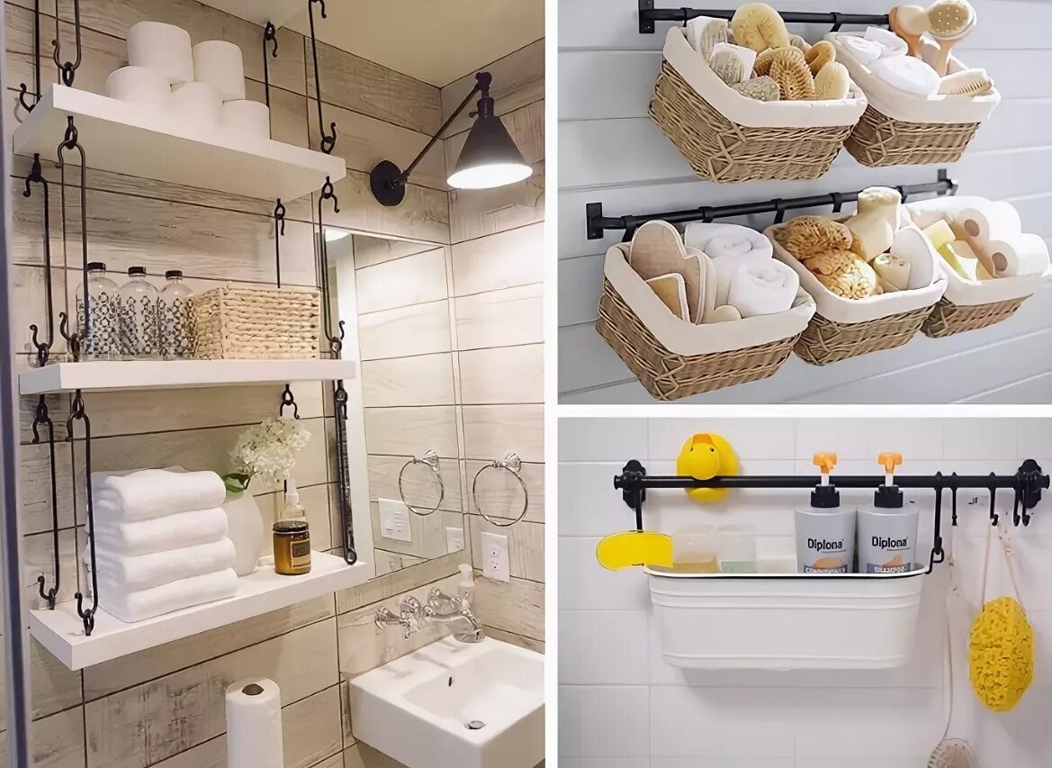 the_real_houses_of_ig's photo on Instagram Bathroom shelf decor, Floating shelve