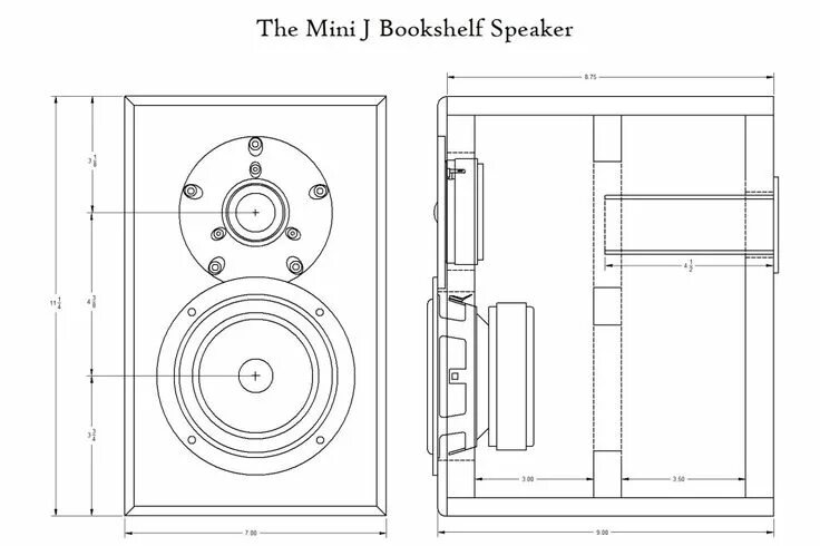 Полочная акустика своими руками для дома чертежи Weekend Project: Two-way Bookshelf Speakers with Spunk blog for whoever Diy book