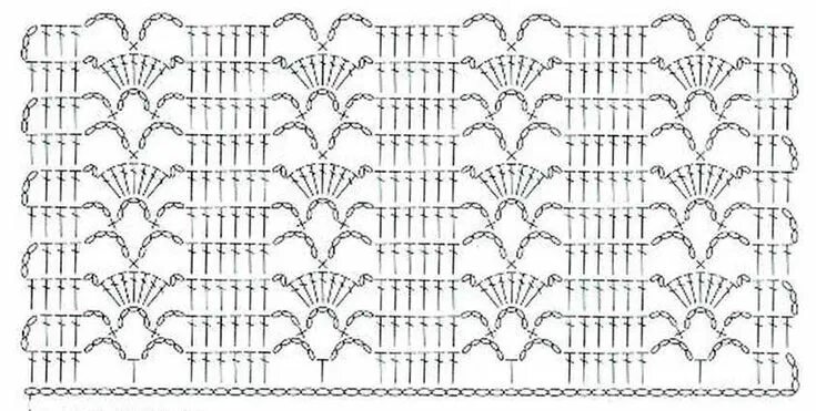 Полоски крючком со схемами Узор Ажурные полоски