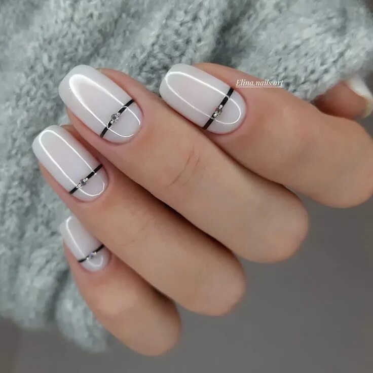 Полоски на ногтях дизайн фото 1,876 Likes, 10 Comments - Elina Mel (@elina.nails.art) on Instagram: "*\Minima