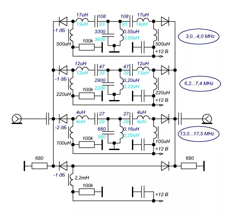 Полосовой усилитель схема RU-QRP Club forum :: Тема: Трансивер RA3WDK 40/20 CW (2/3)