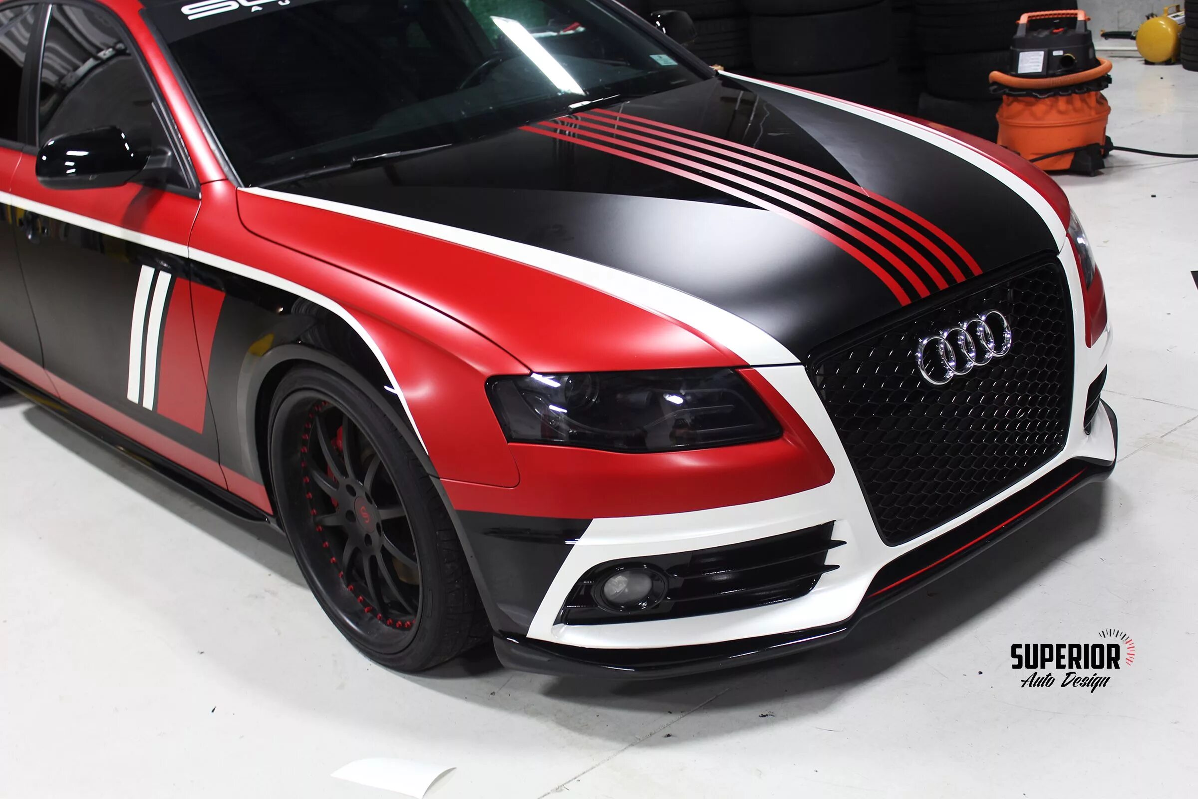 Полосы на машине тюнинг audi-s4-car-wrap-superior-auto-design-7 Car wrap, Audi, Race cars