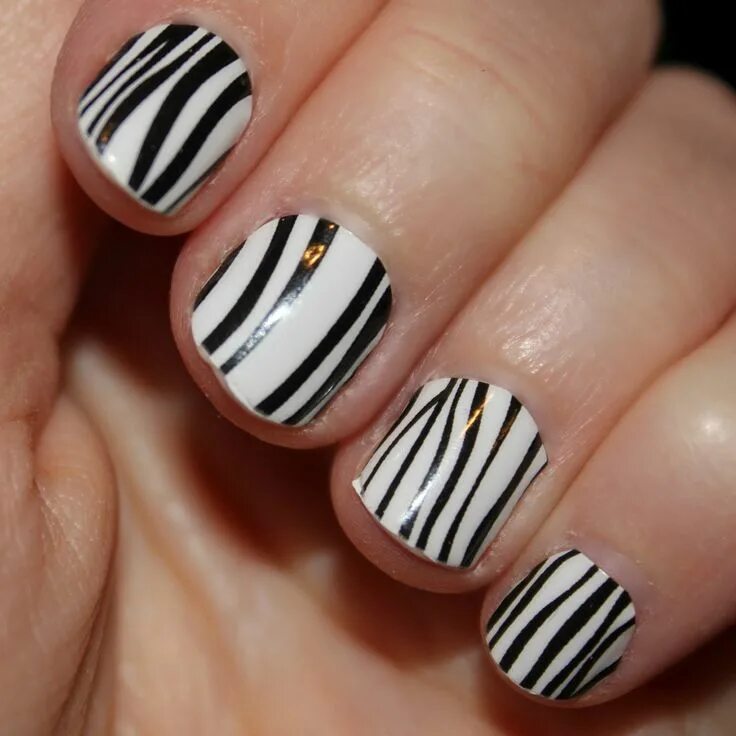 Полосы на ногтях фото jamberry nails - Google Search Zebra nails, Nails, Jamberry nails