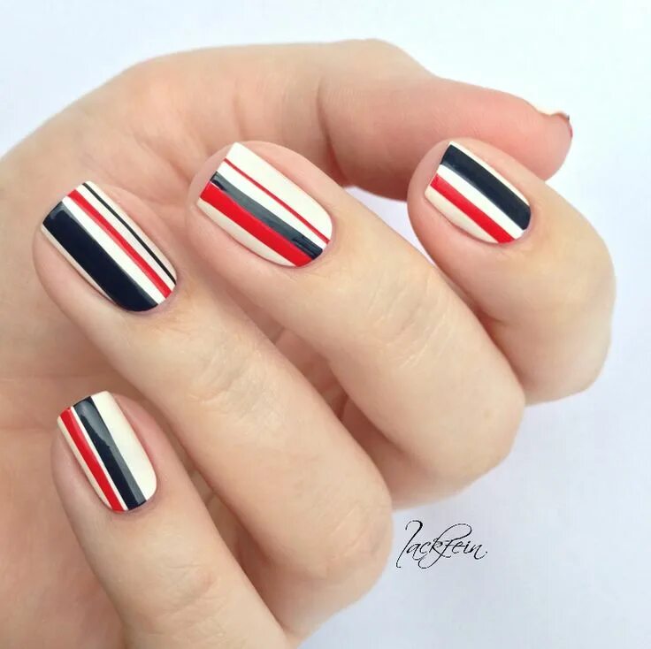 Полосы на ногтях фото Oh Paris! Uñas con rayas, Manicura de uñas, Uñas de gel