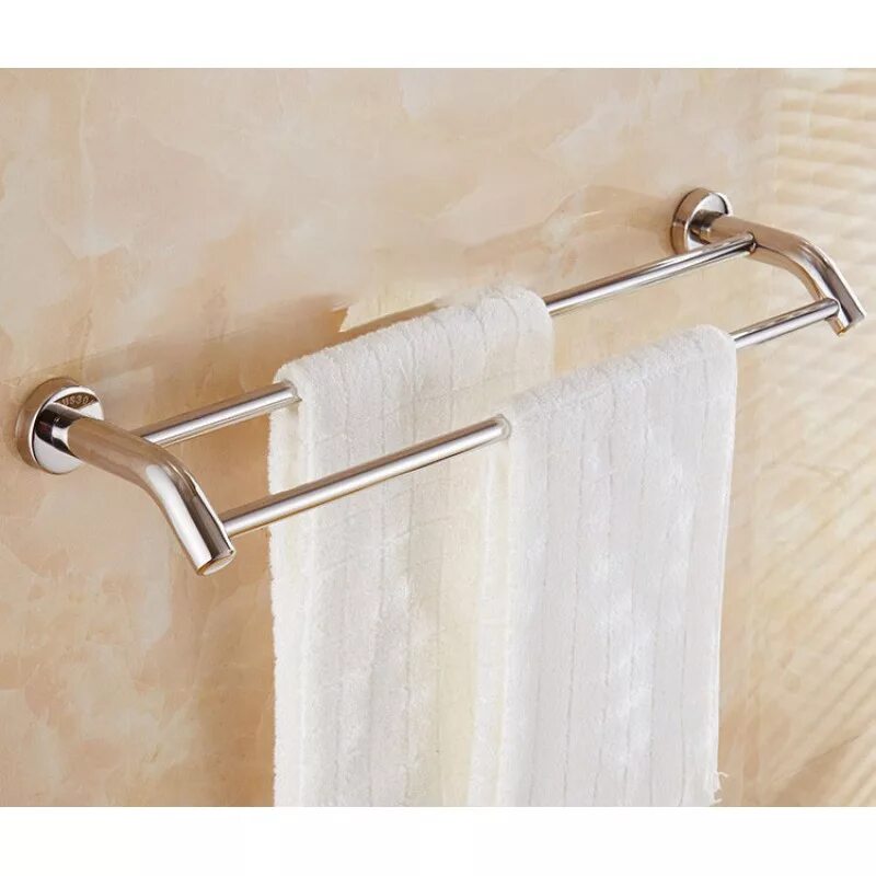 Полотенца держатель в ванную фото Double Towel Bar