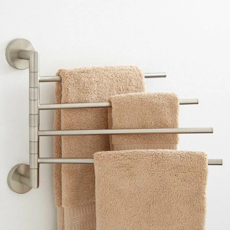 Полотенца держатель в ванную фото Colvin Quadruple Swing Arm Towel Bar Towel bar, Towel holder bathroom, Brass tow