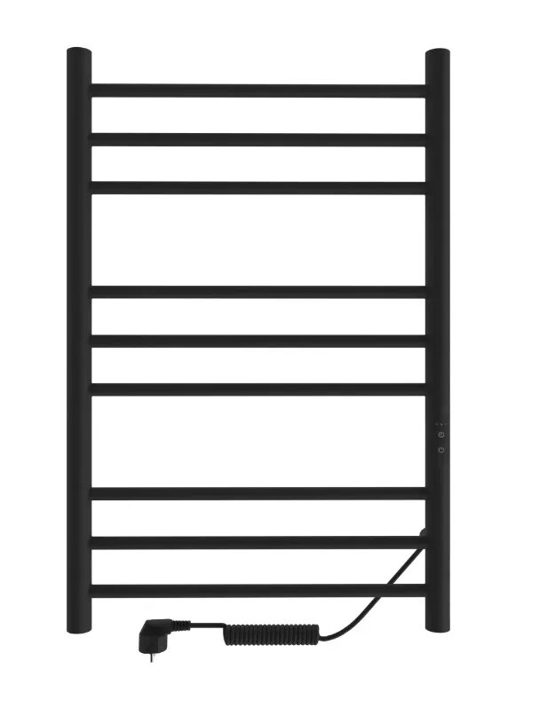 Полотенцесушитель электрический черный скрытого подключения Полотенцесушитель 800х500 мм Indigo Line Trinity, таймер, скрытый монтаж, без по