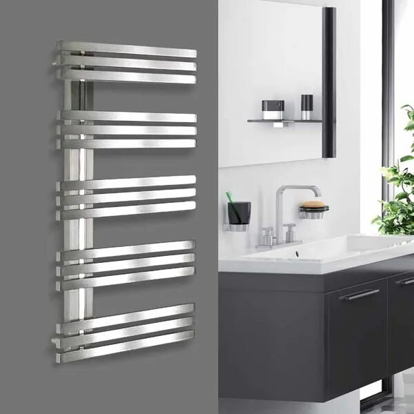 Полотенцесушитель на кухне фото в интерьере Sèche-serviettes eau chaude design inox satiné 530W Alias, 100x50 cm Bathroom va