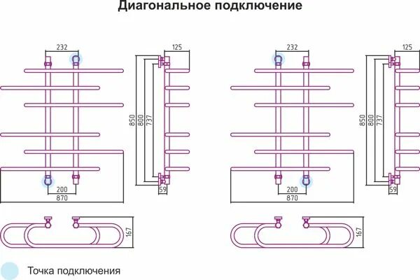 Полотенцесушитель водяной 500х700 нижнее подключение Полотенцесушитель водяной Сунержа Фурор-Ёлочка 80x90, 00-0109-8090 купить по цен