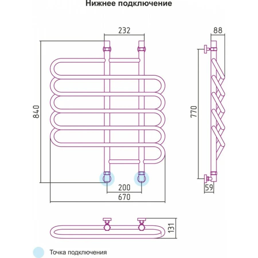 Полотенцесушитель водяной 60 см нижнее подключение Полотенцесушитель водяной Сунержа Шарм 80x70 купить в Москве в интернет магазине