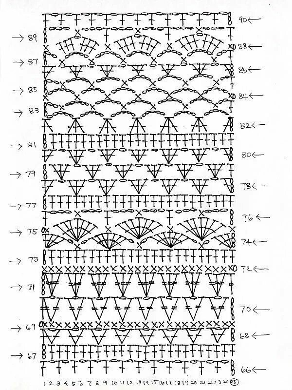 Полотно крючком схемы Pin op crochet