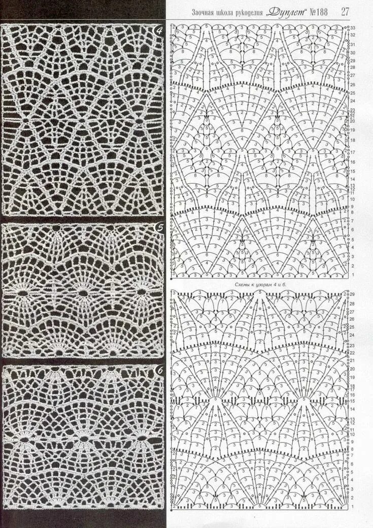 Полотно крючком схемы Crochet Lace Instructions