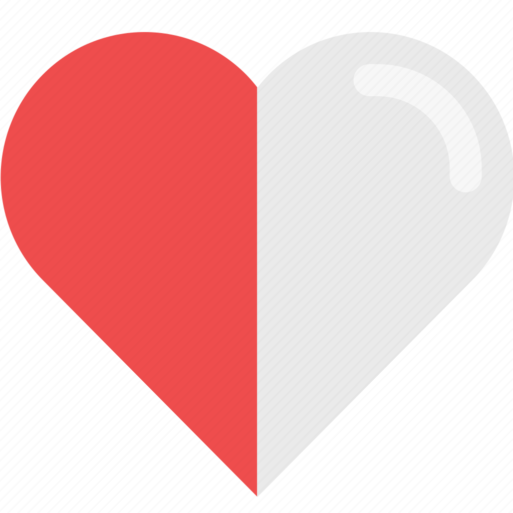 Половинка сердце фото Heart, love, bookmarks, favorites, half heart icon - Download on Iconfinder