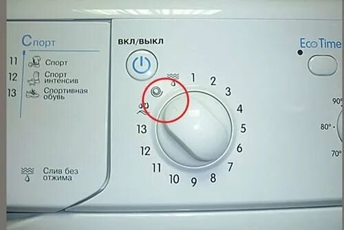 Половинная загрузка на стиральной машине как выглядит Indesit WISN 100: Instructions and manual in Russian