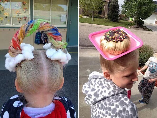 Положение о конкурсе необычных причесок в школе The Best Hairdos From "Crazy Hair Day" at Schools Crazy hair, Crazy hair days, C