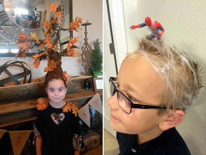 Положение о конкурсе необычных причесок в школе The Best Hairdos From "Crazy Hair Day" at Schools Crazy hair, Crazy hair day gir