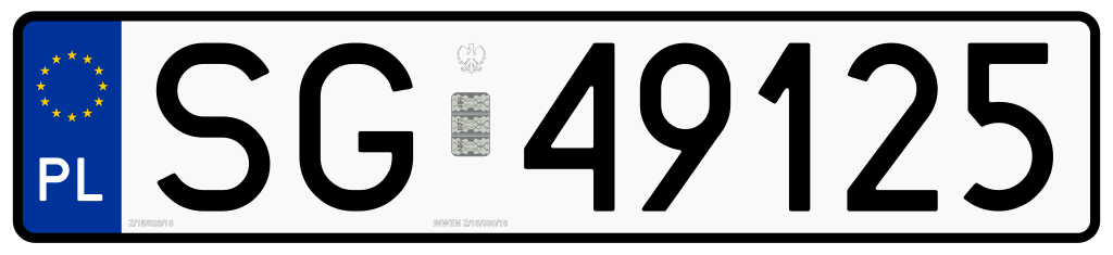 Польские номера фото Датотека:PolishLicensePlates2019.svg - Википедија