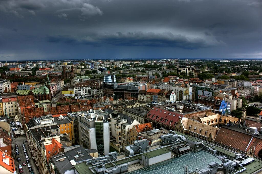 Польский города фото Wrocław from above View of Wrocław, Poland from the campan. Flickr